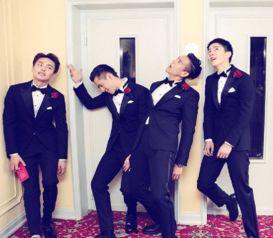 袁弘结婚伴郎团视频,兄弟情深，星光熠熠